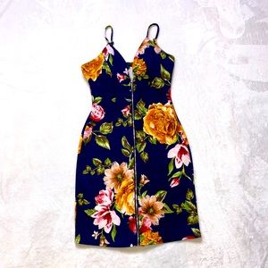 Hounte Monde- Floral Mini Royal blue